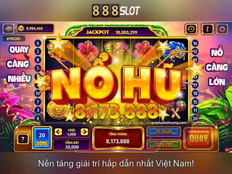888slot: Trải nghiệm slot trực tuyến an toàn và thú vị